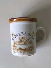 Vintage Biltons Embossed Ceramic "To Bake A Hare" Recipe Mug VGC