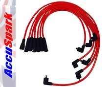 Ford V6 Cologne Engine 8mm AccuSpark Red Silicon Performance HT Leads  35cm Coil
