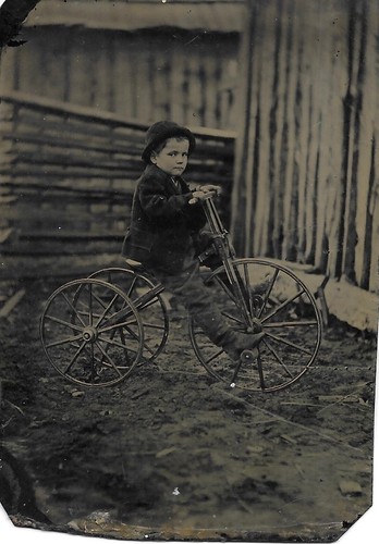 Antique tintype photo - photo, boy
