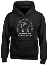 Personalised Happy Father's Day to the Goat Kids Hoodie Gift Hooded Top