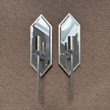 Pair mirrored pale - mirrored, brass