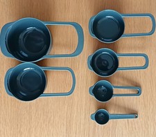 6pcs Plastic Measuring Cups and Spoons for Baking Tea Coffee Kitchen Tool