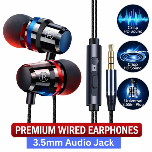 Earphones wired headphones - earphones, in