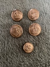 Kings crown buttons Imperial Yeomanry ect    6 large  6 small