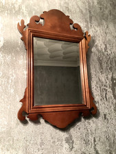 CHIPPENDALE MAHOGANY MIRROR THE BOMBAY COMPANY FRETWORK FRAME BEVELLED GLASS