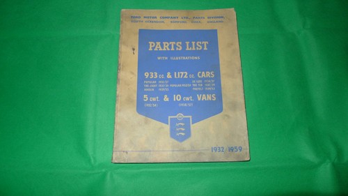 Ford parts list book - ford,