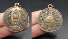 Antique Yellow Metal Christian