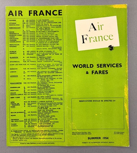 Air france airline timetable - air,