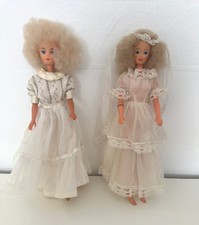 2 Vintage Dolls Bride & Dress