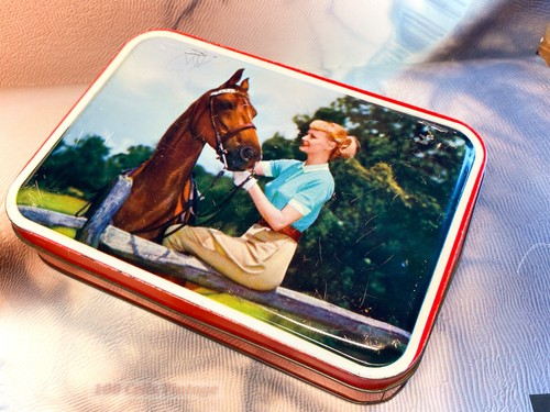Girl with horse - , vintage