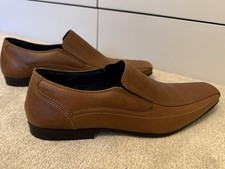 BNWT New NEXT Men’s Tan Leather Slip-on Smart Shoes - Size 13 /48