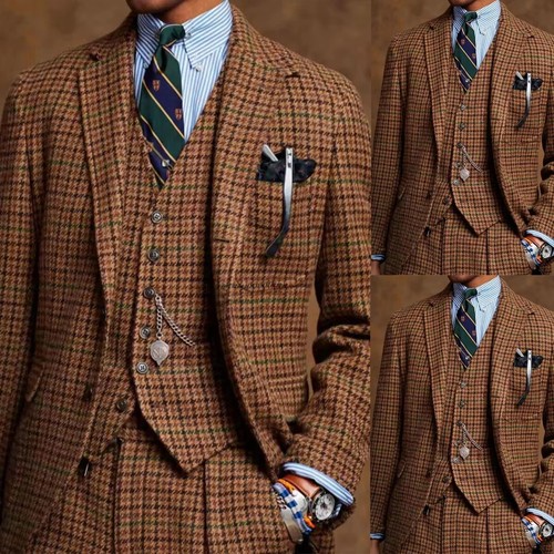 Houndstooth men suits single - houndstooth,