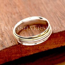 Spinner Ring,925 Sterling Silver Worry/Anxiety/Meditation,Narrow Band Ring