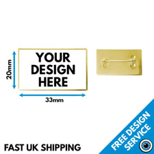 Rectangular Custom Badges •