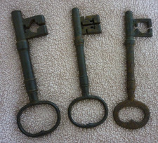 Rare Bundle of Large Antique Wrought Iron Castle Skeleton Keys