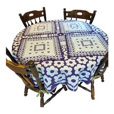 St Michael Table Cloth & 4 Napkins Vintage 1970s Marks & Spencer Cotton