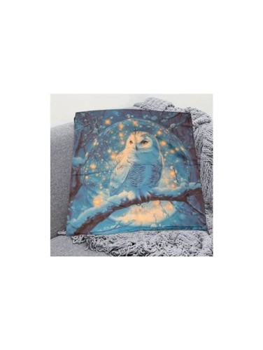 Snowy owl bubble cushion cover - bubble,