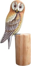 Hand Carved Wooden Owl
