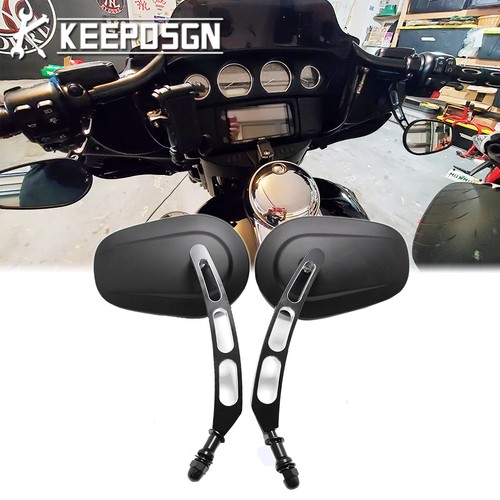 Black side mirrors cnc - black,