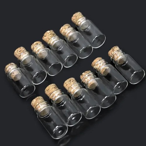 Tiny glass bottles with - 10, x