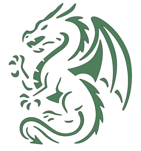 Dragon stencil reusable - stencil,
