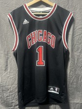 Adidas Chicago Bulls NBA Jersey Derrick Rose #1 Men's Size Small S Red Black