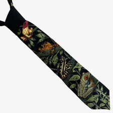 Vintage 90s Endangered Species 1996 Marc Dennis Frog Rainforest Print Silk Tie