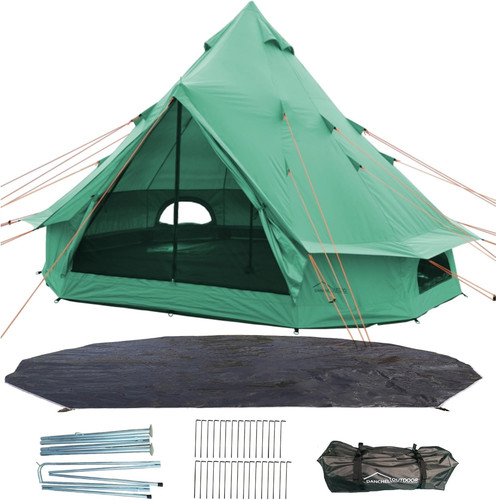 Portable yurt with footprint - with,