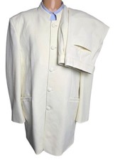Vtg 90s 2 Piece Cream Nehru