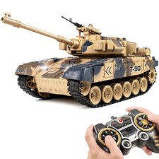 DBshoot1/18 RC Tanks, 60 Min Playtime, 2.4GHz Russian T-90 with BBS, Water Bo...