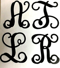 Metal Vine Letter Monogram