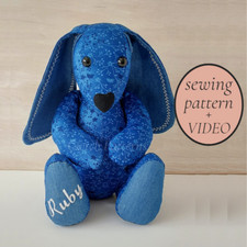 Bunny Rabbit SEWING PATTERN, soft toy sewing pattern, memory bear pattern, uk