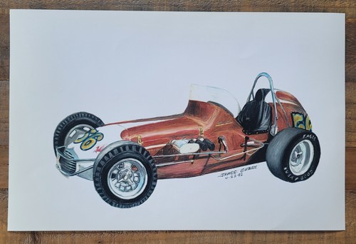Orange sprint car midget - orange,