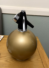 Vintage BOC Sparklets gold round soda syphon 70s Made In England