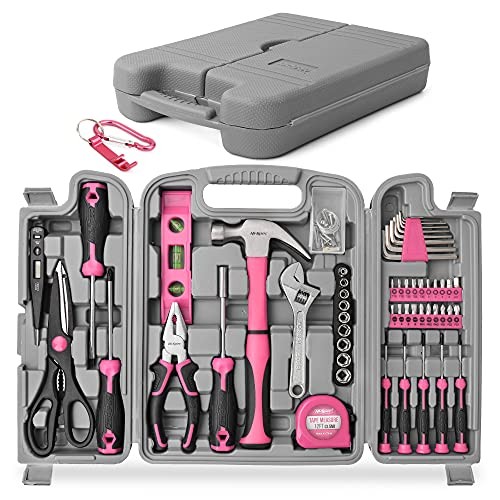 56pc pink tool kit home - pink,