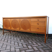 Vintage Mid Century 1970s Nathan Circles Teak Sideboard 183cm long