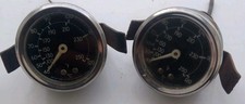 Vintage Window Lit Smiths  Temperature Gauges X 2 - Boat