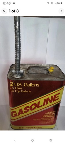 Vintage gallon metal gas can - gallon,