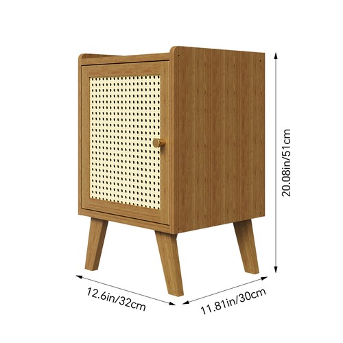 Modern bamboo bedroom bedside - bedroom,