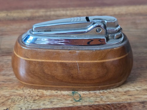 Vintage ronson wood - &, chrome