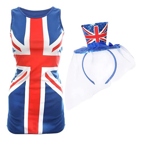 Ladies union jack dress - union, &