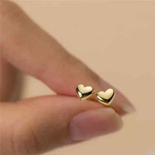 9ct gold  stud earrings heart