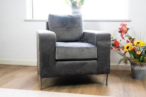 Grey velure sofas - grey,