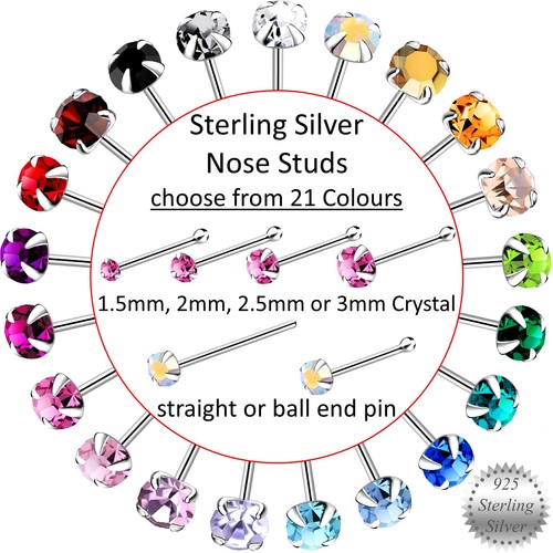 Round crystal top - top, sterling