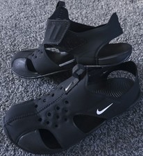 Nike Sunray Protect 2 Sandals / Black White / Kids Size 1 UK 33 EU