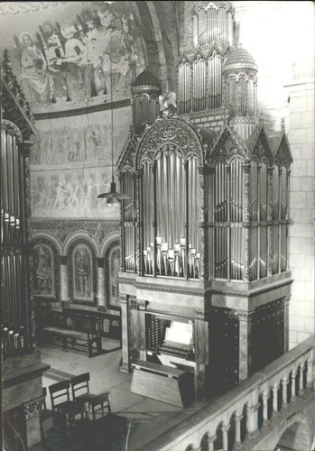 Gernrode church organ postcard - gernrode,