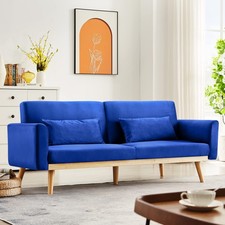 DKLGG Blue Futon Sofa Bed