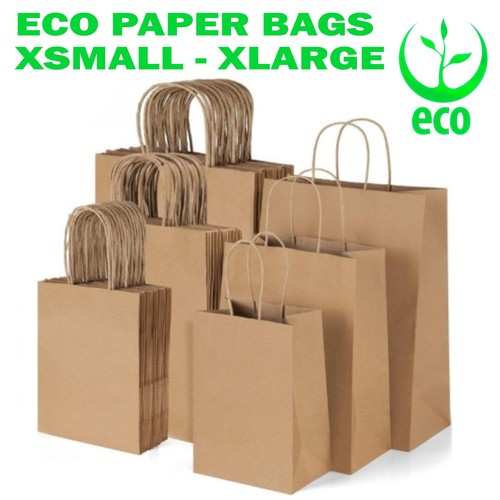 Brown paper bags - with, handles