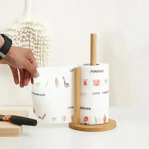 Wooden roll paper towel - wooden, holder