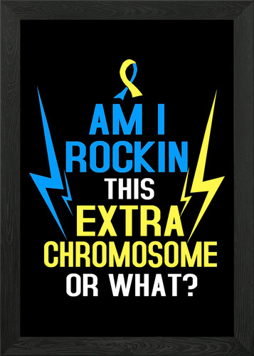 Down syndrome rockin framed - rockin,